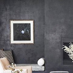 Portola Paints on Instagram: "Fade To Black - Roman Clay @stefanisteinla you really got a hold on me!! 🖤 full feature on @lonnymag 📷 by @jennapeffley #portolapaints #romanclay #fadetoblack #plaster" Black Roman Clay Wall, Roman Clay Paint, Roman Clay Walls, Roman Clay, Portola Paint, Navy Paint, Glaze Paint, Clay Paint, Clay Wall