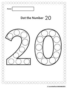 This resource includes - 20 Pages of Numbers 1 to 20 to dot with dot markers This will help your students develop recognition of numbers in a fun way English Numbers, Sped Math, K Dot, Class Crafts, Dot Marker Activities, Number Activity, 20 Number, Thanksgiving Crafts Preschool, Numbers Worksheets