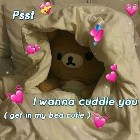 Hehe cuddle with me :) - ღ- ʟɪᴋᴇ ᴀɴᴅ ᴄᴏᴍᴍᴇɴᴛ! -ღ - - ꧁♡꧂ - - 『 #loveandaffection #positive #positivevibes #memesdaily #couple #happymemes… Wholesome Love, Love You Meme, Happy Memes, Heart Meme, Snapchat Stickers, Cute Love Memes, Crush Memes, Cute Texts For Him, Boyfriend Memes