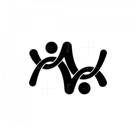 Logo With People, M And W Logo, M W Logo, M Lettering, Person Logo, People Logo Design, W Logo Design, Walk Logo, Logo Mirror