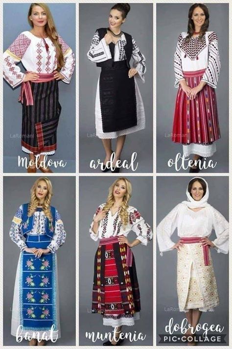 Romania Clothes, Romanian Clothing, Folk Clothing, Folk Costume, Ethnic Fashion, Traditional Outfits, Diy Clothes, Romania, Dress To Impress