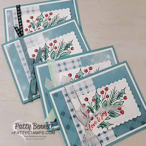 Patty Bennett, Stampin Up Christmas Cards, Wink Of Stella, Stampin Up Christmas, Card Making Tutorials, Diy Christmas Cards, Foil Cards, Christmas Cards To Make, Stamping Up Cards