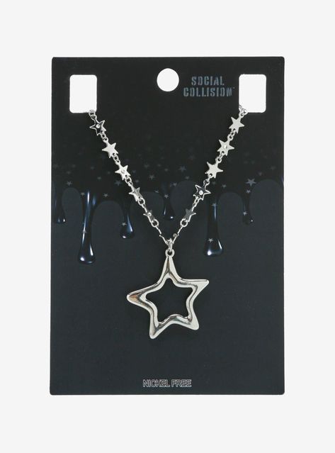 Social Collision Star Chain Choker Star Clothing, Star Chain, Band Merchandise, Star Jewelry, Girly Jewelry, Chain Choker, Star Pendant, Star Shape, Best Products