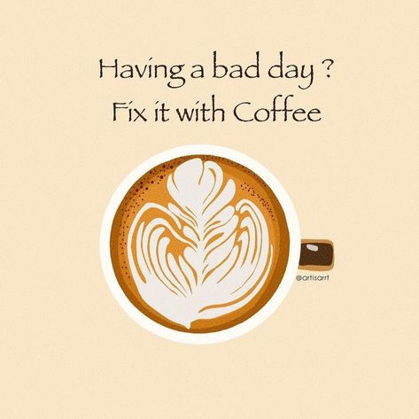 artisarrt Cheerful Quotes, Happy December, Coffee Illustration, Ice Coffee, Drink Coffee, A Cup Of Coffee, Dec 1, Having A Bad Day, Coffee Cafe