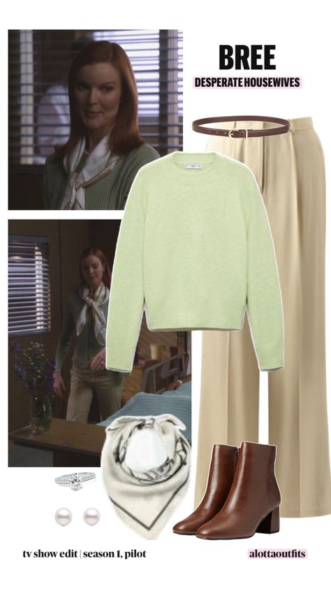 Desperate Housewives Bree, Marcia Cross, Hospital Visit, Bree Van De Kamp, Desperate Housewives, The Pilot, Rachel Zoe, Mom Outfits, Get The Look