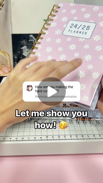 Planify Pro - Planner Design Program on Instagram: "How to make hard covers for your planners ✨ Also, would you like a Mini Tutorial on how to make/print the covers from Planify Pro? We have over 200 patterns you can use ✅ commercially to also create your hard covers or other designs💖  Regarding making hardcovers, easiest is to print on sticker paper and print the design bigger than the cover so there’s room to fold in the sides ✨" How To Make Notebook Cover, Making Journals Homemade, Planner Covers Diy, Homemade Planner, Diy Notebook Cover, How To Make Planner, Mini Tutorial, Day Designer, Cute Planner