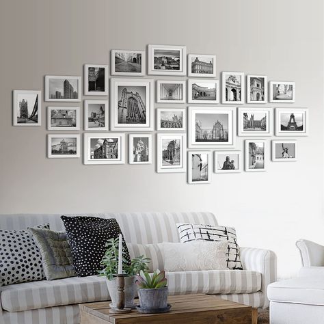 Photo Frames Wall, Gallery Wall Frame Set, Collage Foto, Family Photo Wall, Wall Frame Set, Frames Wall, Family Photo Frames, Framed Photo Collage, Collage Picture Frames