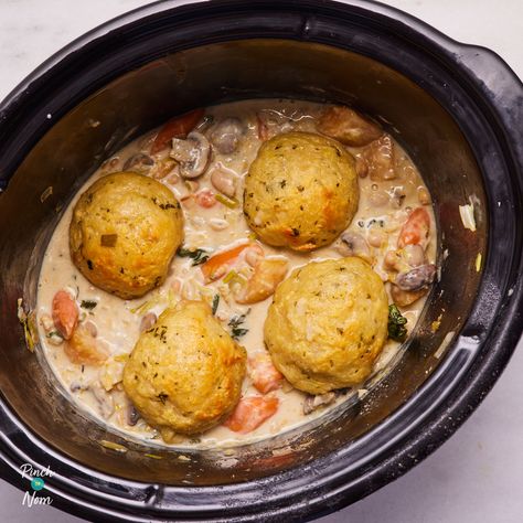 Cheesy Dumplings, Stew And Dumplings, Calorie Control, Pinch Of Nom, Garlic Green Beans, Healthy Body Weight, Green Veggies, Sprouts With Bacon, Vegetable Stew