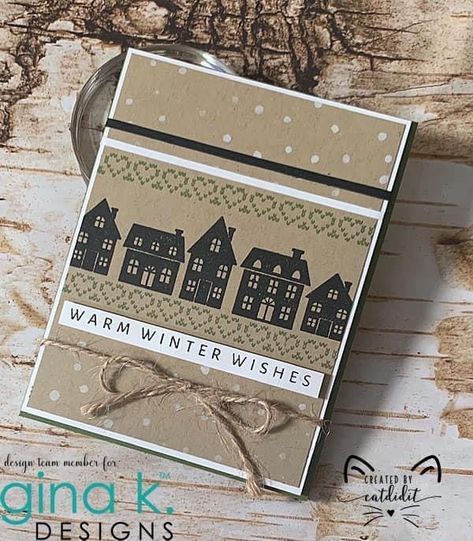 Winter Whimsy, Stamp Tv, Gina K Designs, Gina K, Whimsy Stamps, Flower Stamp, Christmas Stamps, Christmas Scenes, Card Making Inspiration