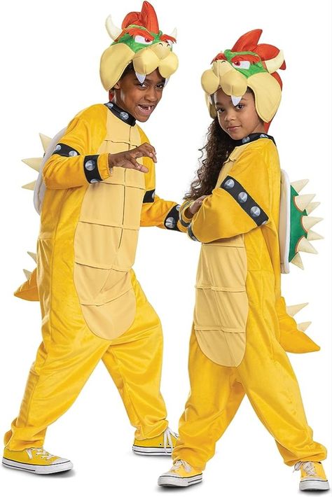 Bowser costume from Super Mario Bros. Mario Character Costumes, Super Mario Bros Costumes, Mario Bros Costume, Bowser Costume, Super Mario Costumes, Shell Backpack, Mario Costume, Pretend Play Costumes, Jumpsuit Costume