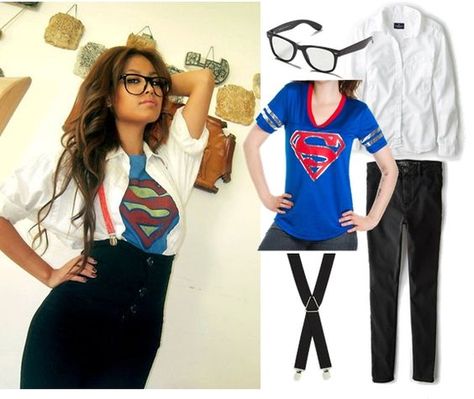 Work-appropriate costumes Supergirl Costume Diy, Work Halloween Costumes, Superman Halloween Costume, Superwoman Costume, Costumes For Work, Meme Costume, Halloween Costumes For Work, Supergirl Costume, Halloween Costumes Ideas