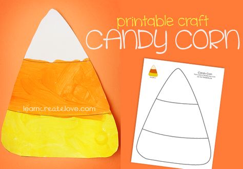 Corn Template, Corn Printable, Candy Corn Craft, Corn Garland, Corn Craft, Candy Corn Crafts, Blessed Trinity, Crafts Printable, Preschool Crafts Fall