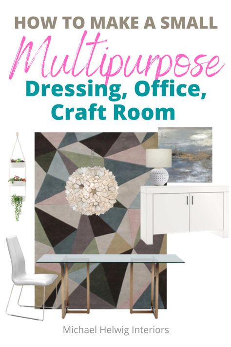 Small Multipurpose Room, Home Office Craft Room Combo, Bedroom Into Dressing Room, Multipurpose Bedroom, Office Craft Room Combo, Bedroom Office Combo, Multipurpose Office, Small Dressing Rooms, Study Craft