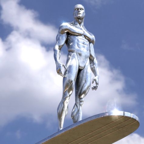 ArtStation - Herald of Galactus: Silver Surfer, Alex Colvin Silver Surfer Movie, Dark Celestial, Captain Atom, Silver Surf, Live Action Movie, Silver Surfer, Black Art Pictures, Art Characters, Fantastic Art