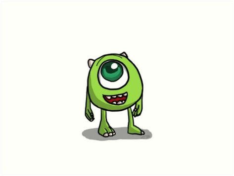 Cartoon Drawings Easy, Sketches Deep, Draw With Chalk, Thing To Draw, Print Sketch, Cute Monsters Drawings, Easy Cartoon Drawings, Monster Drawing, Mike Wazowski