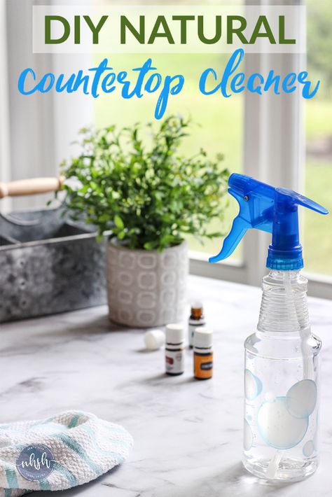 A homemade surface and countertop cleaner made of 82% water! White vinegar is a natural bacteria killer, essential oils add fragrance & freshness. Essential Oil Cleaner, Diy Vinegar, Essential Oils Diy, Counter Cleaner, Diy Cleaner, Vinegar Cleaner, Homemade Cleaners Recipes, Diy Household Tips, Essential Oils Cleaning