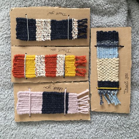 Weaving Bookmarks, Woven Bookmarks, French Knot Embroidery, Weaving Inspiration, Weaving Ideas, French Knot, Kids Activity, Eco Friendly Packaging, Fiber Arts