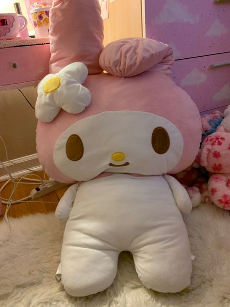 Plushies Y2k, My Melody Stuffed Animal, My Melody Plushies, Stuffed Animals Aesthetic, Plushies Big, Big Plushies, Cute Plushies, Antlers Decor, Charmmy Kitty