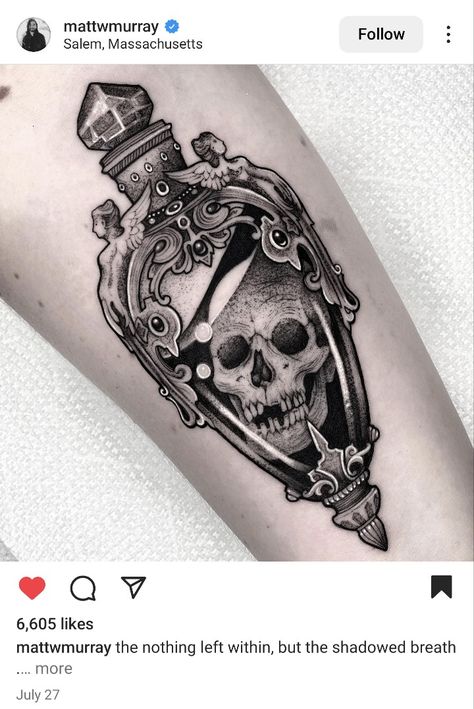 Cornucopia Tattoo, Poison Tattoo Bottle, Glass Bottle Tattoo, Poison Bottle Tattoo, Rogue Tattoo, Potion Bottle Tattoo, Poison Tattoo, Witch Demon, Victorian Tattoo