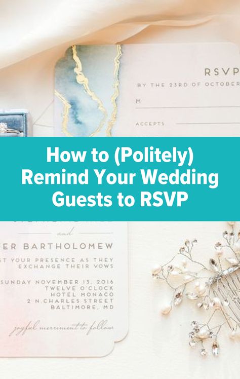 Your RSVP deadline is fast approaching and there are some stragglers. Here's our late RSVP wedding etiquette guide to remind them to send in that little card—without offending anyone. Wedding invitation & stationery advice. Wedding Reminder Message, Please Rsvp Reminder, Rsvp Reminder Message, Rsvp Wedding Cards Wording, Wedding Rsvp Wording, Rsvp Wording, Wedding Invitation Message, Rsvp Invitation, Rsvp Online