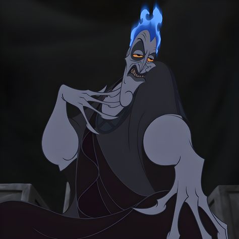 From animated Disney film, “Hercules” (1997). Hercules Disney Hades, Hades From Hercules, Disney Hades, Hercules Characters, Descendants Aesthetic, Hades Hercules, Hercules 1997, Disney+ Icon, Disney Hercules