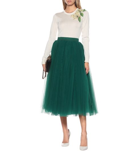 Tulle midi skirt in light musk green Tulle Skirts Outfit, Godet Skirt, Sequin Pencil Skirt, Tulle Midi Skirt, Cotton Midi Skirt, Christmas Party Outfits, Leather Midi Skirt, Satin Midi Skirt, Leather Pencil Skirt