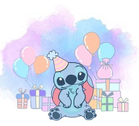 Stitch Disney Birthday Card Ideas, Stitch Birthday Card Ideas, Stitch Birthday Invitation, Disney Stencils, Disney Birthday Card, Happy Birthday Mickey Mouse, Lilo And Stitch Drawings, Stitch Drawing, Stitch Gift