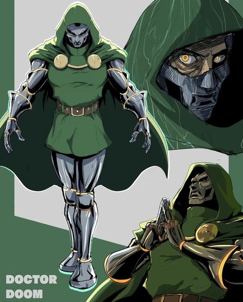 Doctor Doom Marvel, Marvel Avengers Academy, Ashe League Of Legends, Dr Doom, Drawing Superheroes, Doctor Doom, Marvel And Dc Characters, Ben 10 Comics, Comic Book Art Style