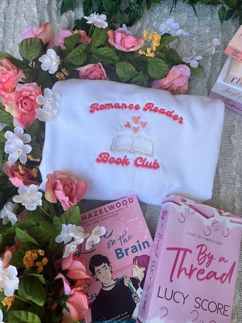 Romance Book Reader Aesthetic, Romance Book Merch, Book Hoodies, Book Club Aesthetic, Romance Book Club, Reader Gifts, Comfy Crewneck, Romance Reader, Book Merch