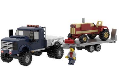 LEGO IDEAS - My White Truck Lego Trucks And Trailer, Lego Vehicles Ideas, Lego Truck Ideas, Lego Truck Instructions, Lego Police Car, Lego Technic Truck, Lego Tractor, Lego Tree, Lego Vehicles