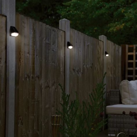 Fence Outdoor, Deck Fence, Solar Light Crafts, Solar Fence Lights, Solar Deck Lights, Deck Lights, Fence Lighting, Stair Decor, Backyard Lighting