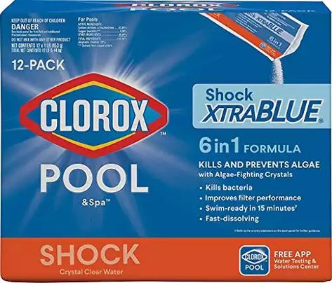 How to Shock a Pool The Right Way Salt Water Pool Maintenance, Pool Algae, Pool Shock, Vinyl Pool, Pool Care, Cool Swimming Pools, Pool Chlorine, Swimming Pool Water, Pool Chemicals