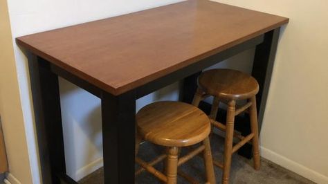 Camper Upgrades, Table For Four, Diy Table Legs, Free Woodworking Project Plans, Dining Table Height, Project Table, Game Room Bar, Farmhouse Style Table, Work Plans