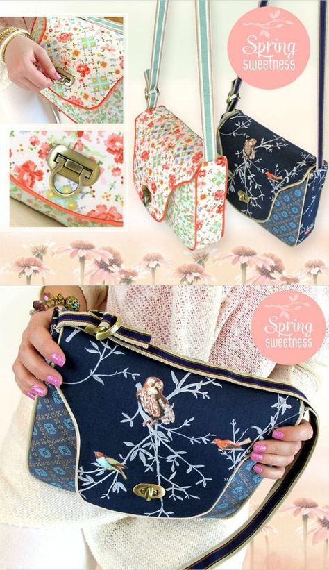 Free purse sewing pattern - cross body sewing tutorial. Wallet Pattern Free, Sewing Tutorials Bags, Purse Sewing, Handbag Sewing Patterns, Purse Sewing Patterns, Purse Tutorial, Sewing Bags, Sew Ins, Trendy Sewing