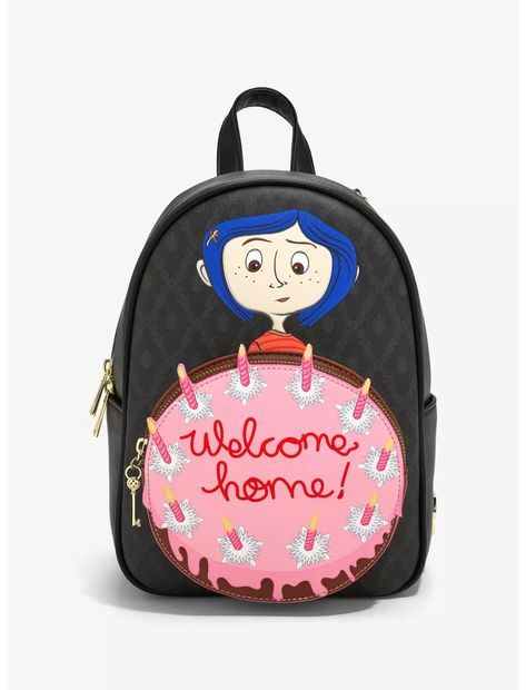 Coraline Cake Mini Backpack With Chase Variant Coraline Accessories, Coraline Backpack, Coraline Loungefly, Coraline With Button Eyes, Coraline Merch, Coraline Cake, Coraline Stuff, Welcome Home Cake, Dragonfly Hair Clip