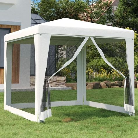 Jardin piscine > Mobilier de jardin > Tente de réception, pergola et tonnelle > Barnum NVEES, Noëlre tente de réception avec parois latérales en maille est parfaite pour tous ceux qui veulent avoir une sensation de plein air mais qui ne veulent pas avoir des problèmes avec les insectes lors d'activités en plein air. Cette tente de réception sera idéale pour un grand Noëlbre d'événements en plein air, telles que spectacles, mariages, fêtes, barbecues, festivals, etc. Fabriquée en fer robuste, cet Rooftop Building, Party Canopy, Iron Water, Canopy Tent Outdoor, Outdoor Shelters, Canopy Shelter, Gazebo Canopy, Pergola Canopy, Awning Canopy