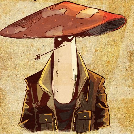 Art by sabartry Cowboy Mushroom, Mushroom Guy, Wild West, Comic Art, Vikings, Stuffed Mushrooms, Cowboy, Quick Saves, Art