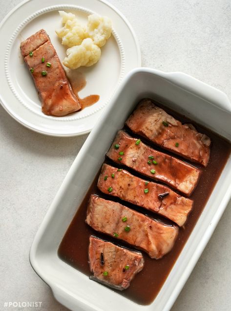 Old-Polish Carp Fillet in Plum & Cherry Sauce (aka ‘Black Carp’) Carp Recipe, Carp Recipes, Cherry Sauce Recipe, Honey Crystalized, Plum Preserves, Eastern European Recipes, Cherry Sauce, Roasted Root Vegetables, Potato Puree