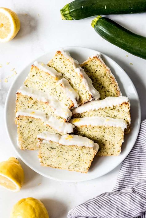 Lemon Poppy Seed Zucchini Bread - House of Nash Eats Lemon Poppy Seed Zucchini Bread, Lemon Poppy Seed Loaf, Pear Bread, The View From Great Island, Healty Dinner, Friends Recipes, Strawberry Bread, Pumpkin Chocolate Chip Bread, Lemon Poppy Seed