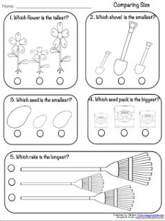 Classroom Freebies Too: Comparing Sizes Freebie Measurement Kindergarten, Teacher Freebies, Free Preschool Worksheets, Math Measurement, Classroom Freebies, Classroom Teacher, Math Work, Kindergarten Lessons, Kindergarten Math Worksheets