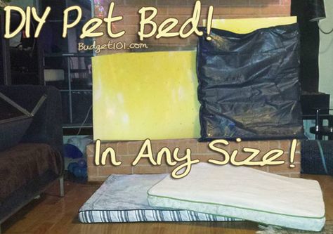 Homemade Orthopedic Pet bed Diy Pet Bed For Large Dogs, How To Sew A Pet Bed, Diy Orthopedic Dog Bed, Dog Bed Made From Toddler Bed, Sew Dog Bed Cover, Diy Pet Bed, Dog Potty Training, Cool Dog Beds, Diy Dog Bed