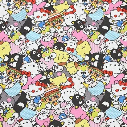 wide110cm Cartoon Sanrio family HelloKitty Cinnamon Cotton Fabric Material Patchwork Sewing Fabrics Quilt Needlework DIY Cloth - AliExpress Kawaii Fabric, Kawaii Fabric Prints, Snoopy Print Fabric, Sanrio Fabric Print, Cat Flannel Fabric, Patchwork Sewing, Welcome Back Sign, Sewing Fabrics, Fabric Material