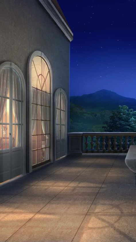 Royal Balcony Aesthetic Night, Anime Ballroom Background, Balcony Background For Editing, Anime Balcony Background, Home Background For Editing, Ballroom Balcony, Home Balcony Design, Ballroom Background, Balcony Background