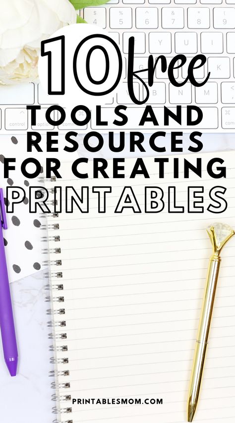 10 FREE tools and Resources for Creating Printables ipadplanner #digitalstudentplanner #plumpaperplanner #7daymealplanner📕 Things To Sell From Home, How To Make Printables, Free Plr Digital Products, How To Create Digital Products, Etsy Template Ideas, Printable Ideas To Sell, Printables To Sell On Etsy, Sell Printables, Creating Digital Products