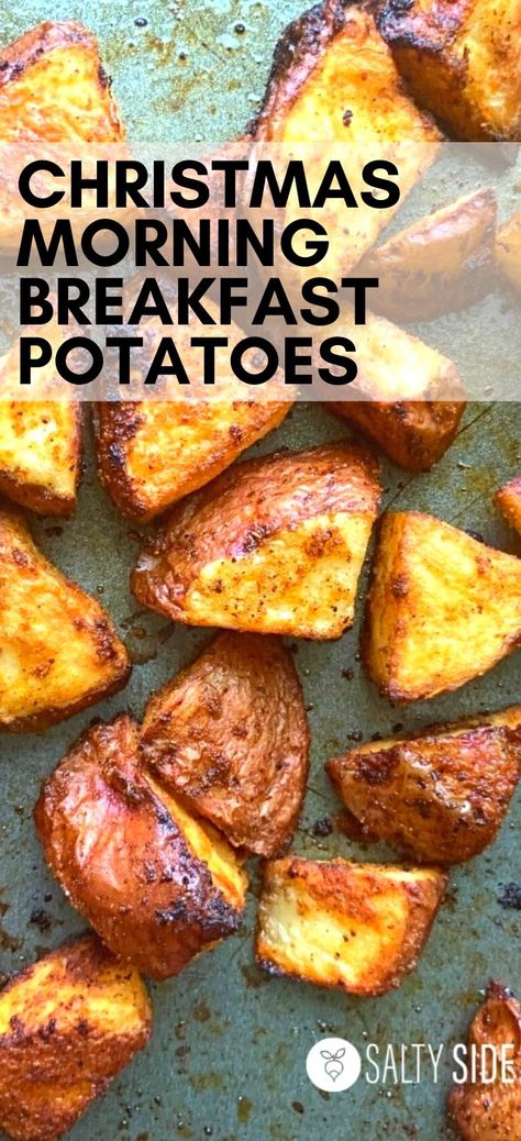 Christmas Brunch Potato Recipes, Christmas Breakfast Side Dishes, Christmas Brunch Potatoes, Recipes For Breakfast Potatoes, Potatoes For Breakfast Mornings, Roasted Hashbrown Potatoes, Brunch Recipes Potatoes, Christmas Breakfast Potatoes, Potatoes For Brunch Breakfast