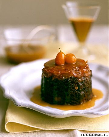 Toffee Kumquat Pudding - Martha Stewart Recipes Ginger Pudding Recipe, Ginger Pudding, Kumquat Recipes, Stem Ginger, Toffee Sauce, Tropical Food, Toffee Pudding, Holiday Dessert Recipes, Sticky Toffee Pudding