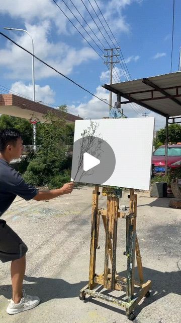 Art Tiktok on Instagram: "Steps for Creating a Painting with Tree Branches  	1.	Choose Your Surface The paint typically used for this technique is acrylic. You can work on either a canvas or regular sketch paper or cardboard. However, I recommend starting with paper first and then moving on to canvas once you’re comfortable. 	2.	Prepare the Branches Before using the tree branches, trim them to create a relatively flat surface. This will help reduce the chances of unwanted paint smudging when the branch comes into contact with the canvas. 	3.	Apply Paint to the Branches Be careful not to overload the branches with paint. Instead of dipping the branch directly into the paint, use a brush to apply paint onto the branch. This will give you better control over the amount of paint and the effect Painted Branches, Fairy Garden Crafts, Diy Canvas Wall Art, Artwork Ideas, Sketch Paper, Shooting Sports, Beginner Painting, Types Of Painting, Tree Branch