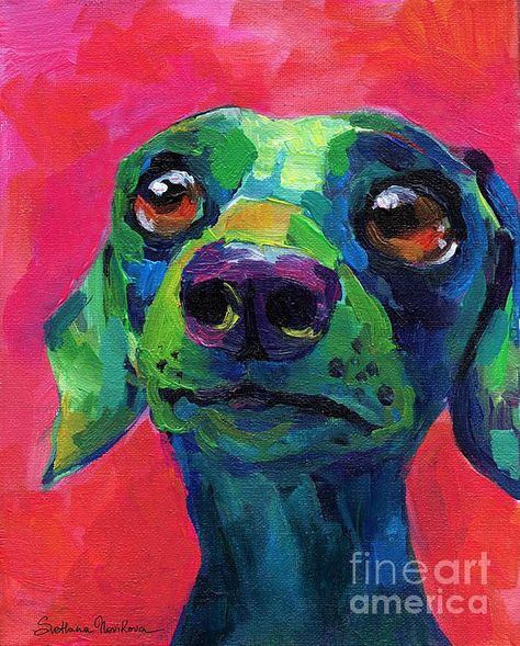 Look At The Play Of Colors In Fauvism Art And Make It Your Favorite - Bored Art Art Fauvisme, Dogs Painting, Fauvism Art, Portraits Pop Art, Dog Portraits Art, Dog Pop, Dog Pop Art, Funny Paintings, Dachshund Art