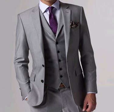 Groomsmen Attire Grey, Best Man Suit, Wedding Suits Men Grey, Mens Wedding Attire, Light Grey Suits, Man Suit, Groom Tuxedo, Wedding Suits Groom, Vest And Tie