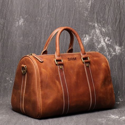 Handmade Travel Bag, Hand Luggage Bag, Mens Weekend Bag, Business Travel Bag, Leather Holdall, Leather Duffel Bag, Holdall Bag, Leather Duffel, Luggage Bags Travel